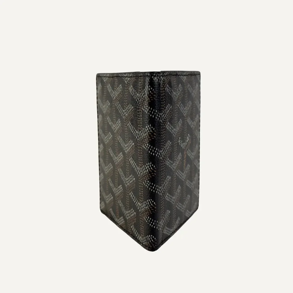 Goyard Saint Sulpice Card Holder Black Goyardine Coated Canvas Wallet